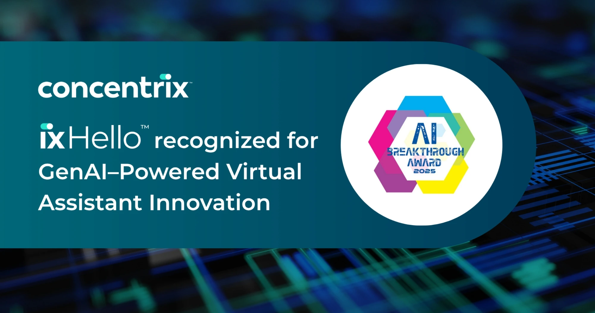 Concentrix iX Hello™ Application Wins Intelligent Personal Assistant of the Year Award